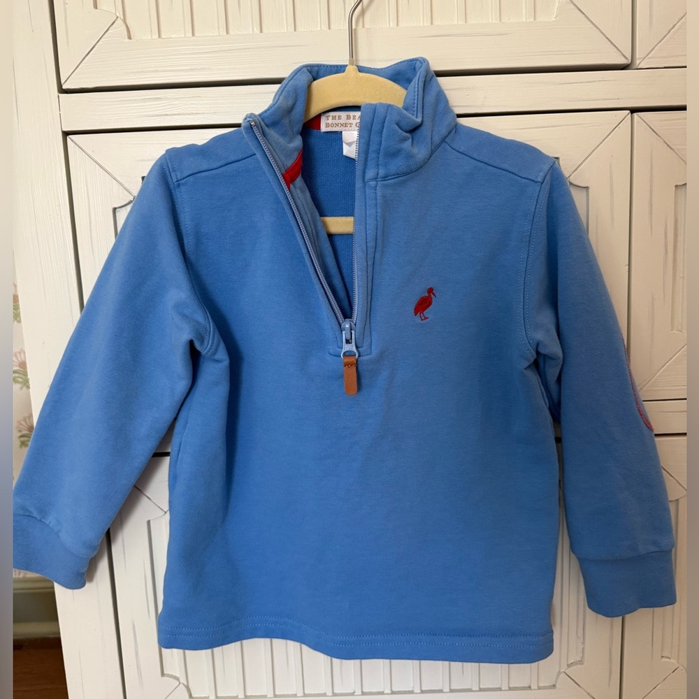 The Beaufort Bonnet Company Hayward quarter zip in blue size 2T